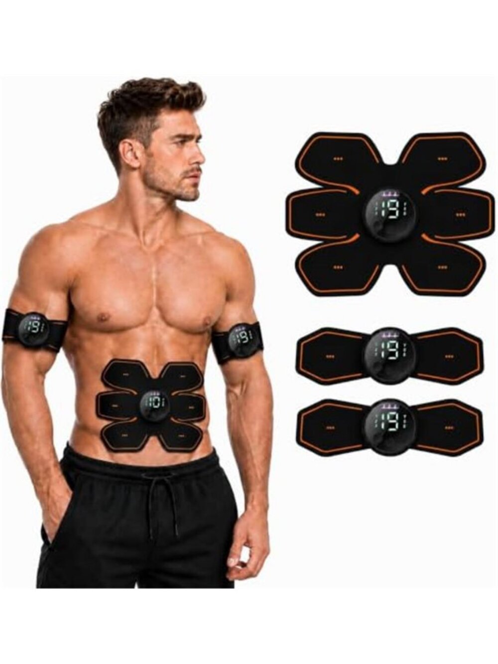 ABS Stimulator, USB Rechargeable Trainer for Abdomen Arm Leg Men Women - F2